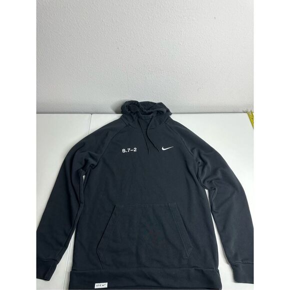 Nike Dri-FIT Studio '72 Men's Pullover Fitness Hoodie Black Green Logo Size S - Picture 4 of 11